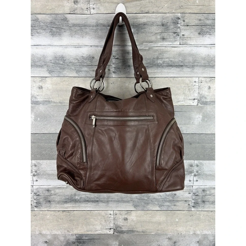 Karen Drake Brown Leather Shoulder Bag  Beautiful Leather